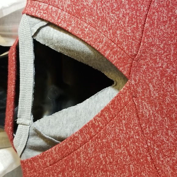 Sz M Thin T-knit Red Cardigan - Picture 4 of 6